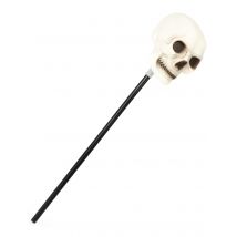 Sceptre tête de mort Halloween - Couleur Blanc