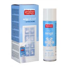 Bombe spray neige avec pochoirs Noël - Couleur Blanc