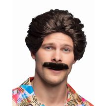 Perruque avec moustache pour Homme