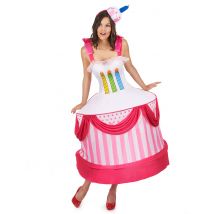 Déguisement gâteau d'anniversaire pour Femme - Couleur Multicolore - Taille Taille Unique (40)