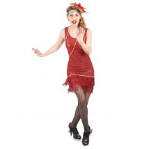 Déguisement charleston rouge à paillettes pour Femme
