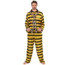 Déguisement prisonnier jaune pour Adulte - Taille M / L