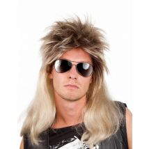 Perruque pop rock blonde pour Homme