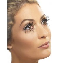 Faux cils longs double noirs pour Adulte - Couleur Noir