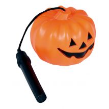Lampe torche citrouille orange manche décorés Halloween - Couleur Orange
