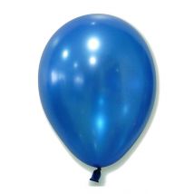 100 Ballons bleus métallisés 29 cm - Couleur Bleu