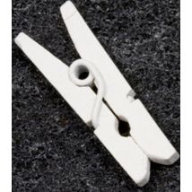 10 Mini pinces à linge en bois blanches 2,5 cm - Couleur Blanc
