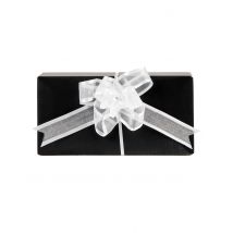 6 Nœuds à tirer en organza blancs 10 cm - Couleur Blanc