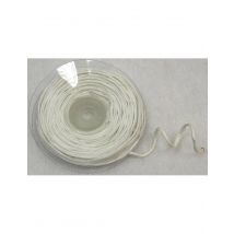 Rouleau de raphia avec fil métallique blanc 10 m - Couleur Blanc