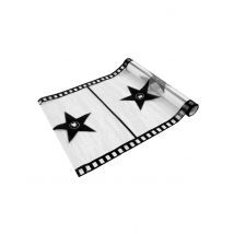 Chemin de table organza blanc cinéma 28 cm x 5 m - Couleur Noir