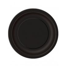 16 Assiettes en carton noires 22 cm - Couleur Noir