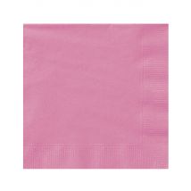 20 Serviettes en papier roses 33 x 33 cm - Couleur Rose