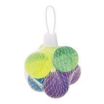 6 Balles rebondissantes à paillettes 3 cm - Couleur Multicolore