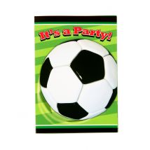 8 Invitations Foot - Couleur Vert