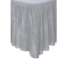 Jupe de table en plastique argent - Couleur Argent