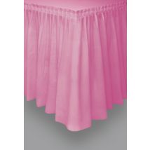 Jupe de table rose en plastique - Couleur Rose