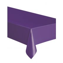 Nappe rectangulaire violette en plastique 137 x 274 cm - Couleur Violet / parme