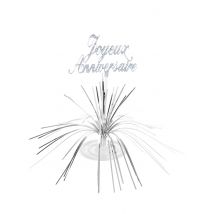Centre de table Joyeux Anniversaire - Couleur Argent