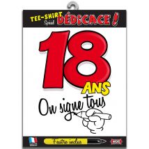 T-shirt Age 18 ans - Couleur Blanc