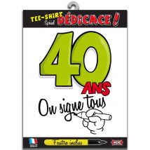 T-shirt Age 40 ans - Couleur Multicolore