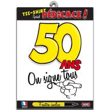 T-shirt Age 50 ans - Couleur Jaune