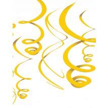 Décorations à suspendre jaunes - Couleur Jaune