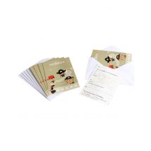 6 Cartons d'invitation avec enveloppes pirate - Couleur Bleu