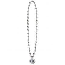 Collier argent boule Disco - Couleur Argent