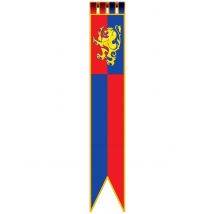 Décoration à suspendre bannière médiévale 180 cm - Couleur Multicolore