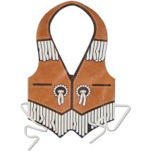 Tablier plastique pour Homme Cow-Boy - Couleur Marron