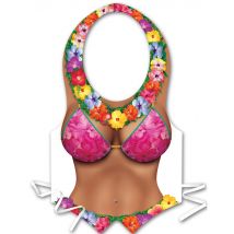 Tablier plastique pour Femme Hawaï - Couleur Ivoire