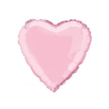 Ballon aluminium coeur rose 45 cm - Couleur Rose