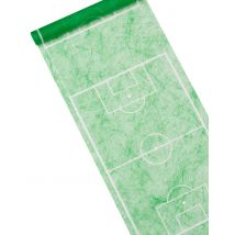 Chemin de table vert motif terrain de foot 30 cm x 5 m - Couleur Vert