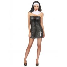 Déguisement nonne sexy pour Femme - Couleur Multicolore - Taille Taille Unique (40)