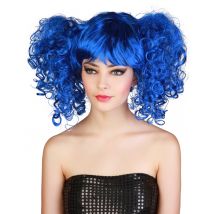 Perruque bleue à couettes pour Femme - Couleur Bleu foncé
