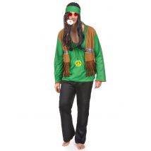 Déguisement hippie pour Homme vert - Taille Taille Unique (42)