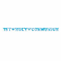 Guirlande lettres 1st Holy Communion 1,2 m - Couleur Bleu