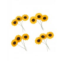 12 Fleurs des champs jaunes 2,5 cm - Couleur Jaune