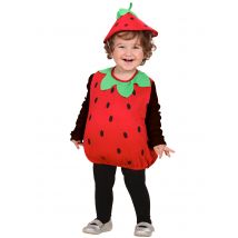 Déguisement fraise pour Fille - Couleur Multicolore - Taille 1-3 ans (90/104 cm)