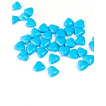 Dragées mini coeur chocolat couleur turquoise 250 gr - Couleur Bleu