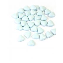 Dragées mini coeur chocolat couleur bleu clair 250 gr - Couleur Bleu