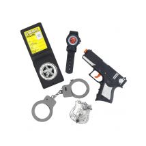Kit complet policier pour Enfant en plastique - Couleur Noir