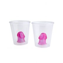 2 Verres à shooter zizi - Couleur Rose