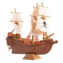 Décoration bateau pirate pour gâteau - Couleur Marron