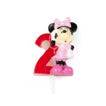 Bougie chiffre 2 Minnie - Couleur Multicolore