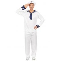 Déguisement marin blanc pour Homme - Couleur Multicolore - Taille M