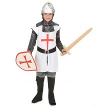 Déguisement chevalier à la croix pour Garçon - Couleur Multicolore - Taille M 7-9 ans (120-130 cm)