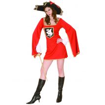 Déguisement mousquetaire rouge pour Femme - Taille S