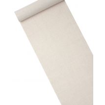 Chemin de table lin 27,5 cm x 5 m - Couleur Marron