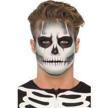 Kit maquillage squelette phosphorescent pour Adulte Halloween - Couleur Blanc